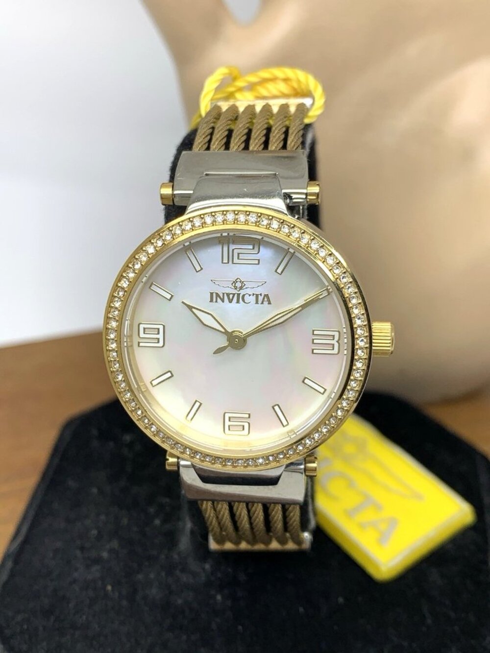Invicta Women's Watch Bolt 29141 Quartz Mother of Pearl Dial Two Tone Steel 30mm